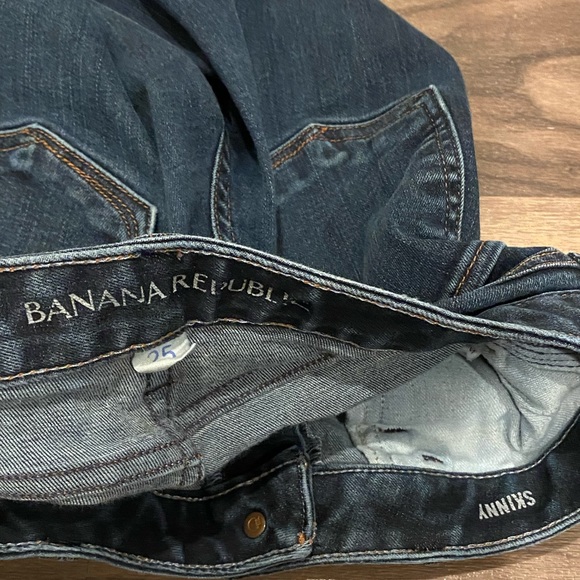 Banana Republic Women’s Skinny Jeans Waist Size 25 Dark Blue - Picture 6 of 6